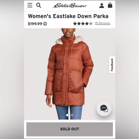 Eddie Bauer Eastlake Parka Down Jacket Dark Green Womens New with Tags - Picture 6 of 6